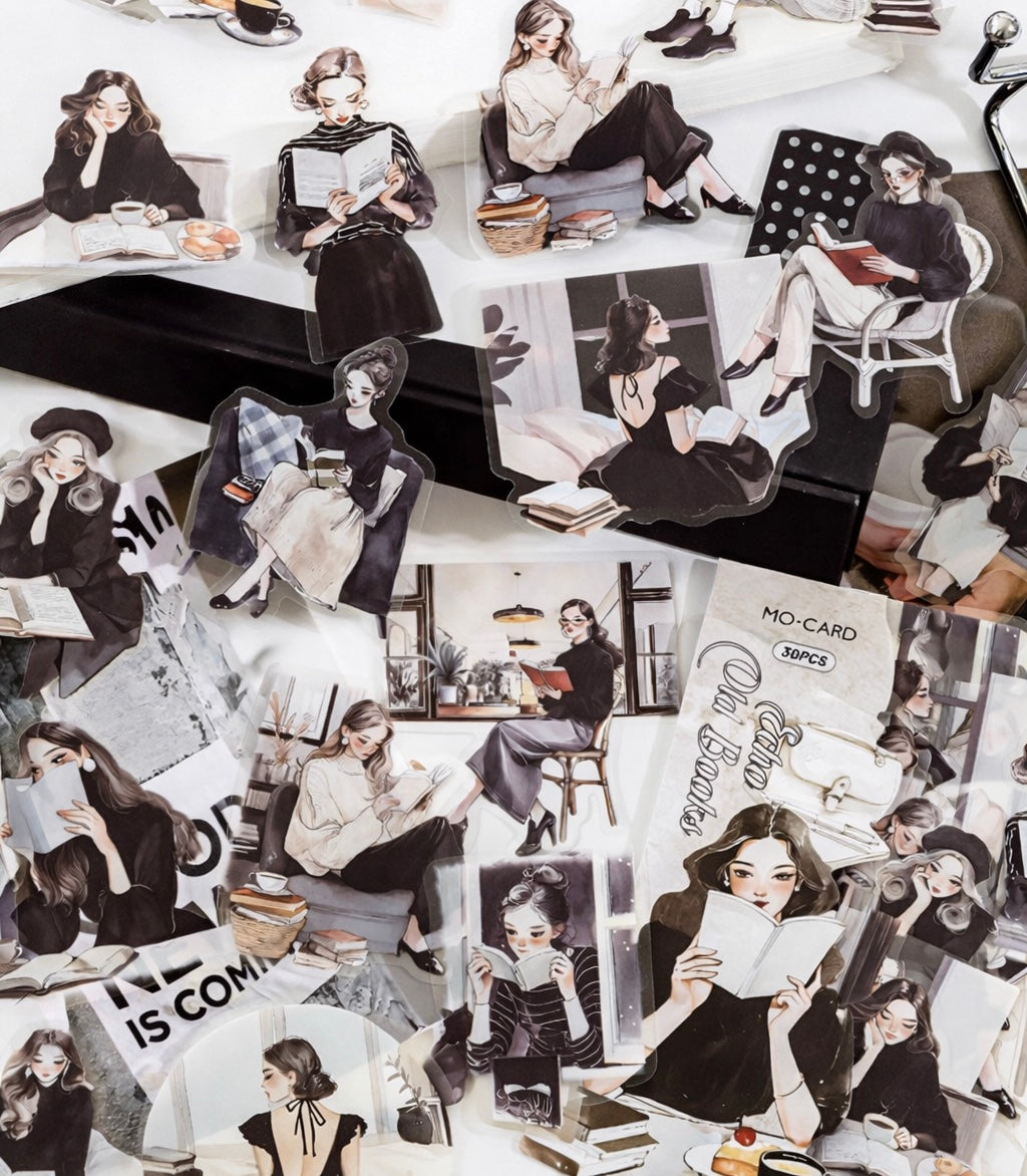 Dark Academia Stickers 🖤 30pcs