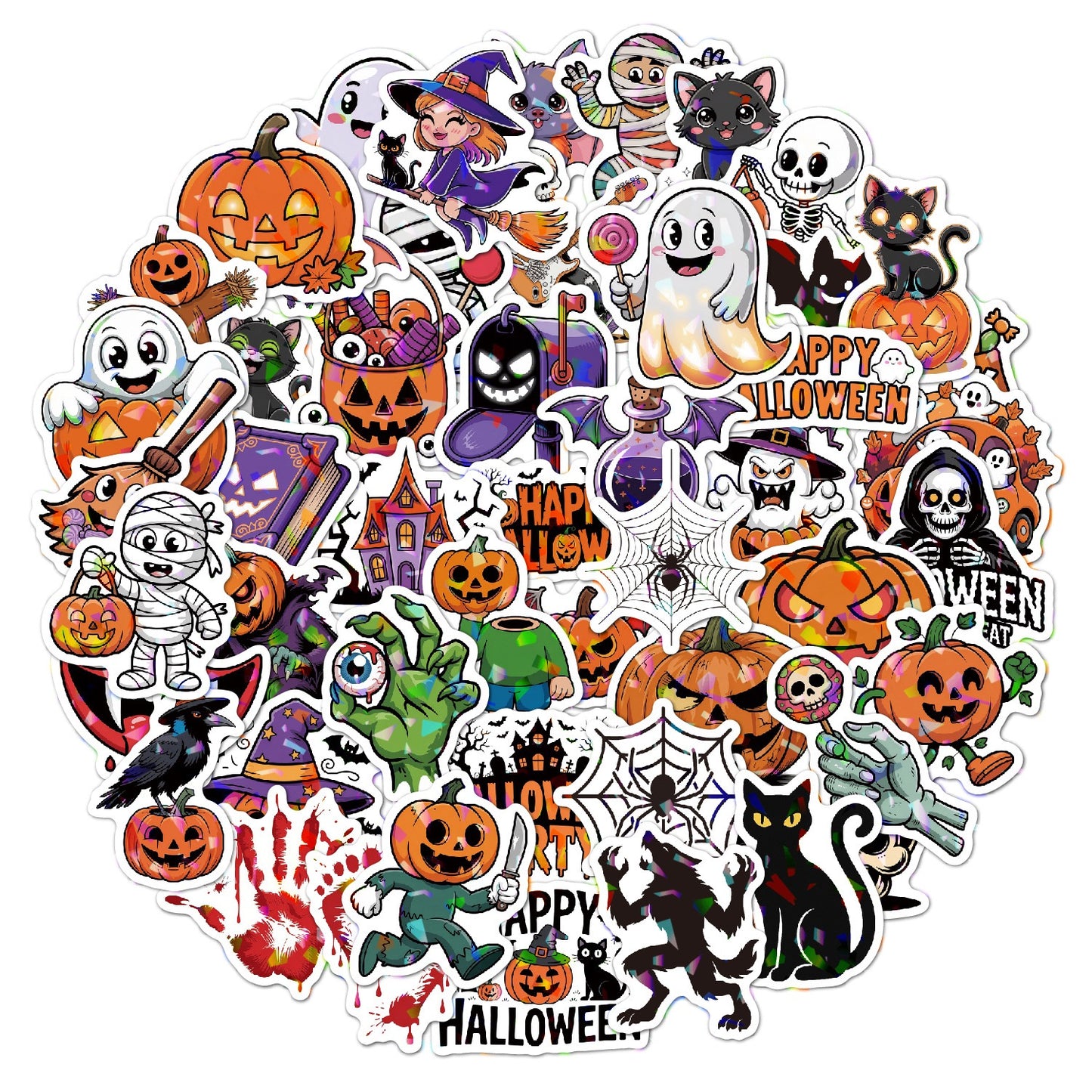 Halloween Stickers Set (50 pcs)
