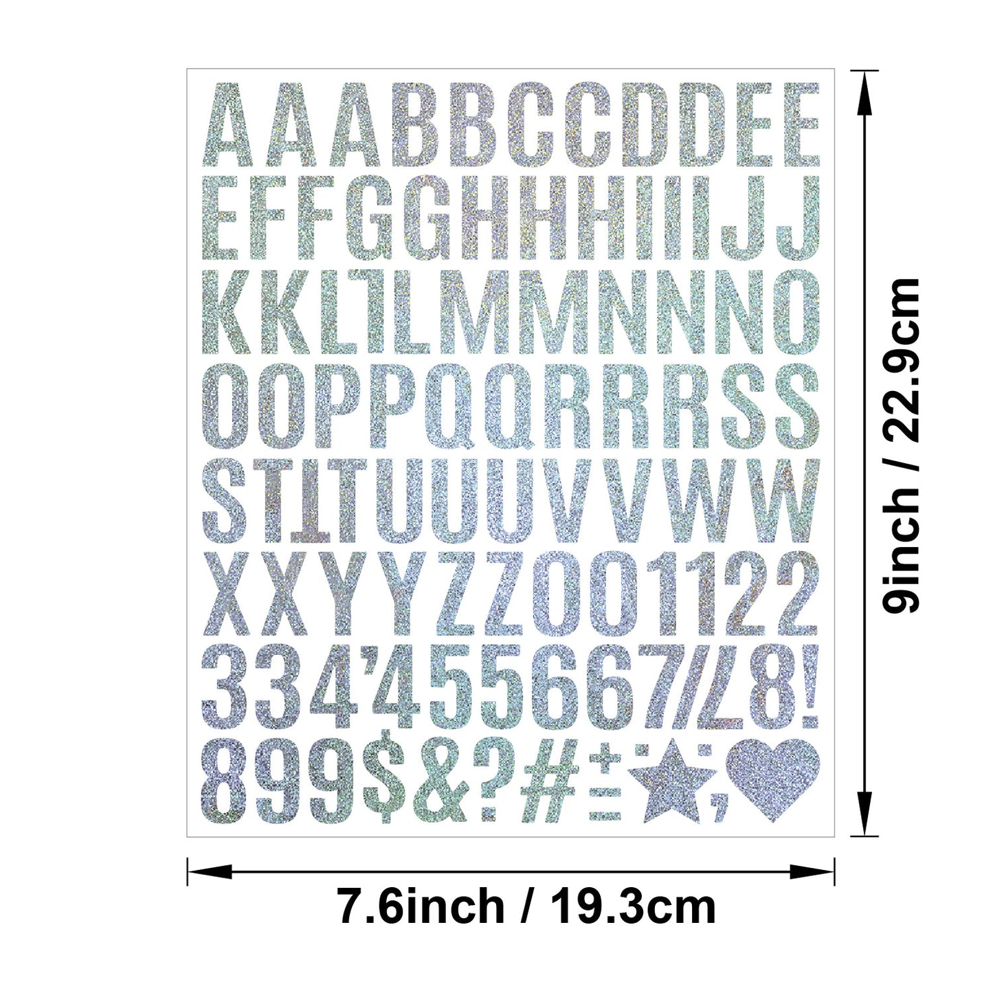 Glitter Alphabet Stickers